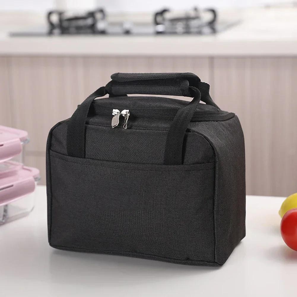 Portable Lunch Bag New Thermal Insulated Lunch Box Tote Cooler Handbag Bento Pouch Dinner Container School Food Storage Bags