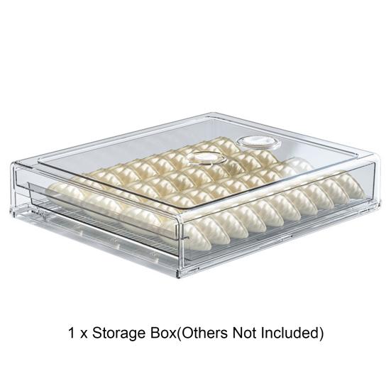 

Практичные многоразовые штабелируемые контейнеры для хранения продуктов с антипригарным покрытием, органайзер для пельменей для холодильника, ящик для хранения продуктов