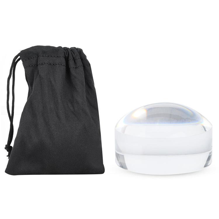 8X Document Paperweight Desktop Decoration Paper Pressing High-Definition Circular Magnifying Glass Paperweight Stone