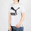 Puma Classics Logo Tee Life Series Large Logo Short Sleeve T-Shirt Women Tops White 596512-62