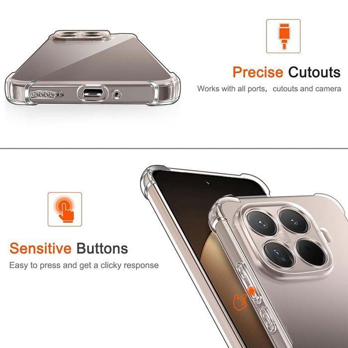 Protective Case - E.F.Connection - Xiaomi 15T Pro - Slim Silicone - Shockproof - 2 Tempered Glass