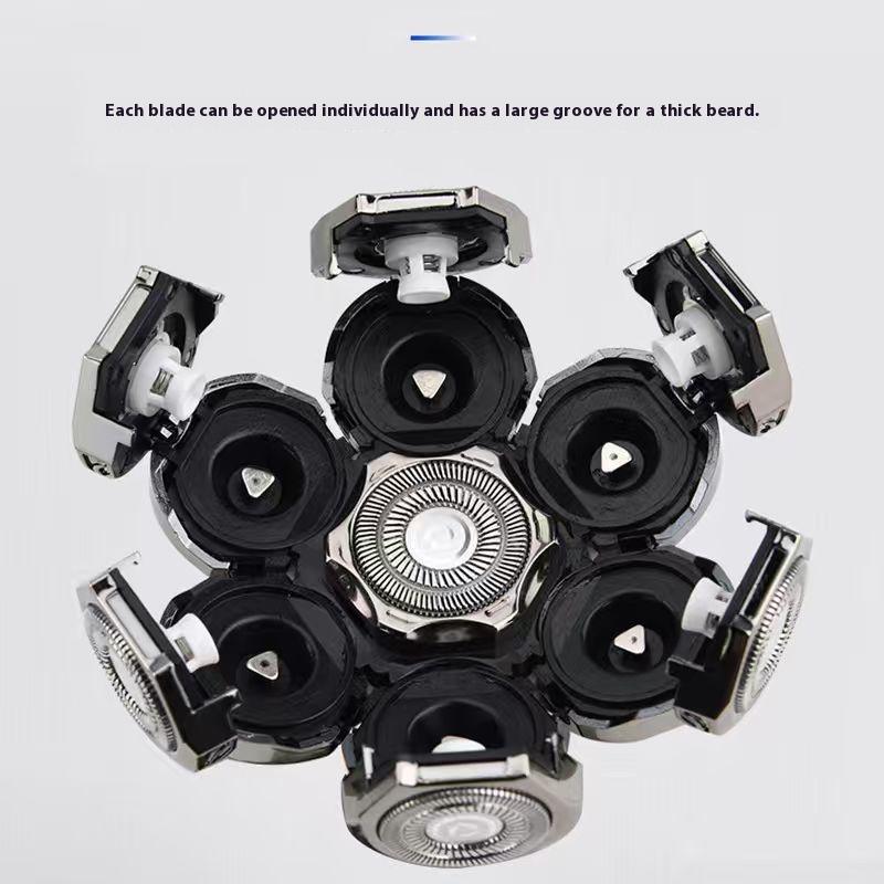 Mens 7 Blade Razor Replacement Shaving Heads Floating Washable Electric 7D Shavers Trimmers Kit Cutter Blades