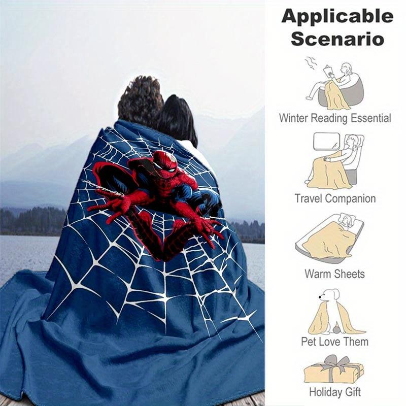 1pc Spider-Man Printing Blanket - Soft, All-Season Throw for Living Room, Bedroom,Personalized Gift with Adorable Cartoon Design