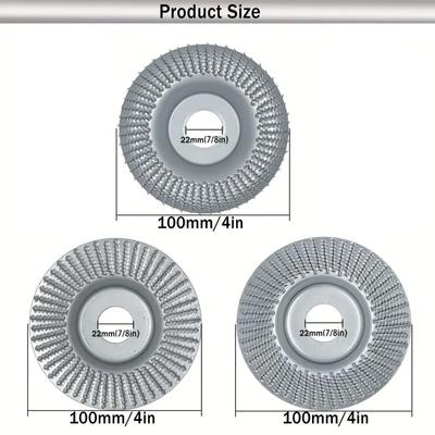 3pcs Upgraded Wood Carving Disc Set For 4" Or 4 1/2"machine Wood Shaping Wheel Grinding Shaping Disc For Wood Cutting Grinder