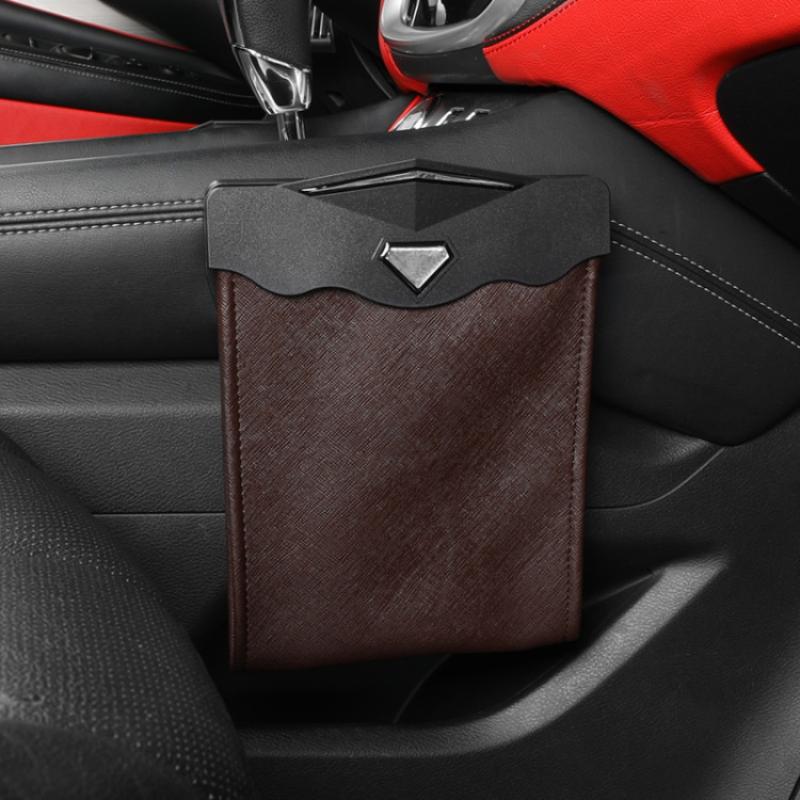 Can Foldable Storage Car Co-Pilot Trash Bag Car Storage And Finishing Supplies Car Trash Can Front-Row Hanging Trash