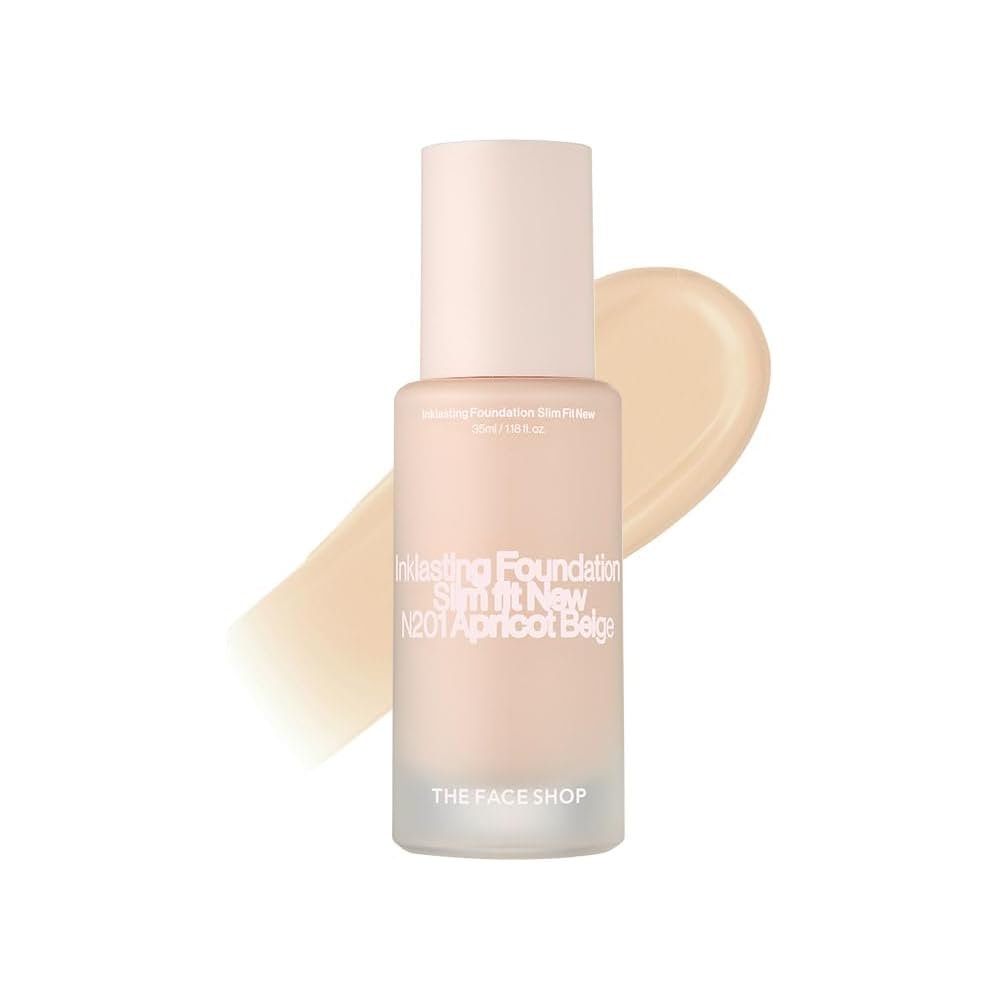 

The Face Shop Ink Lasting Slim Fit Foundation #N201 35ml Serum Infused Makeup Brightening Coverage Korean Cosmetics