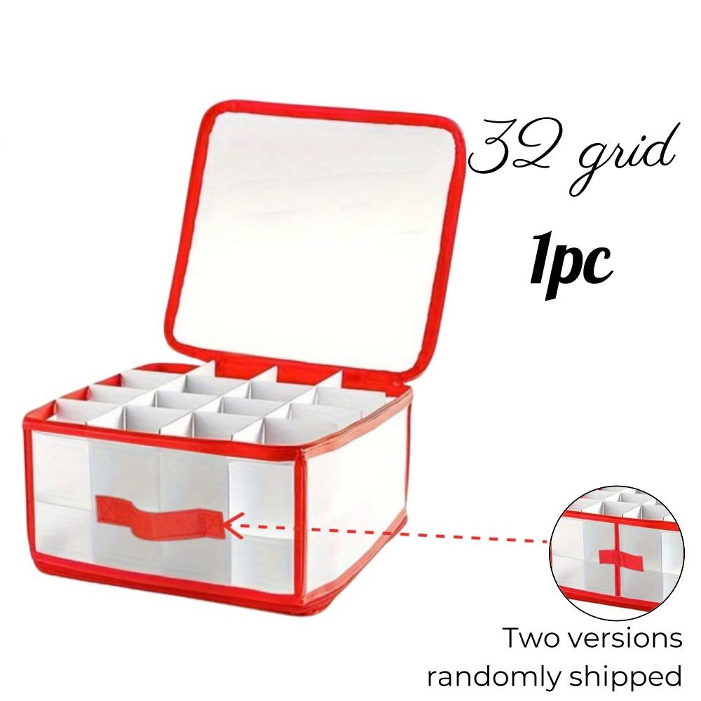 

1/2 шт. Коробка для хранения рождественских украшений с ручкой, контейнер для рождественских шаров и декораций, большая сумка, органайзер для праздничных аксессуаров