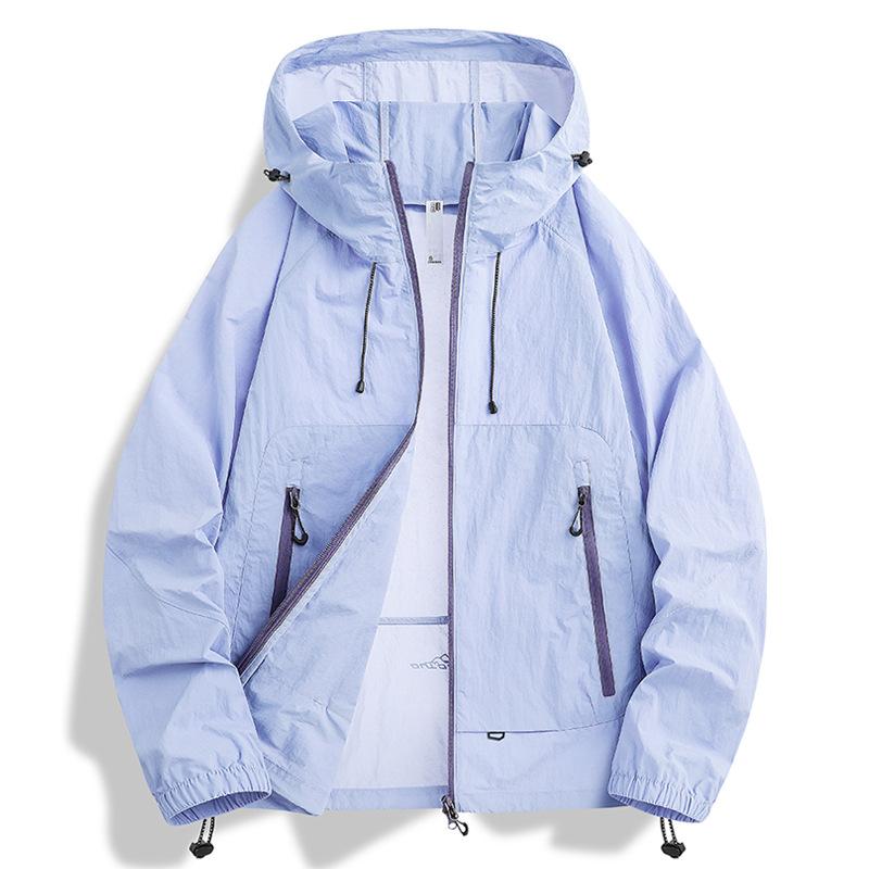 Outdoor UPF10 + Ice Silk Sunscreen Clothing Men's Summer Light and Breathable Sunscreen Clothing Fashion Versatile Jacket