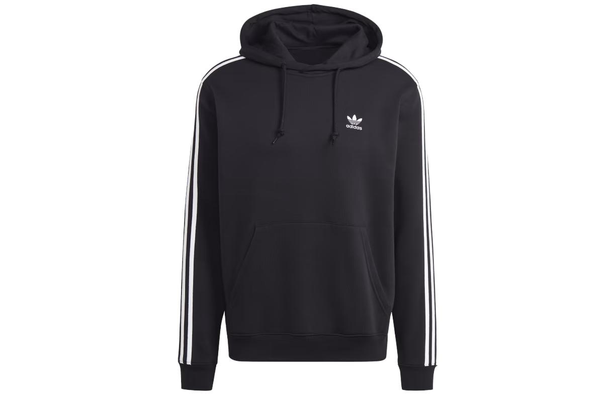 Adidas Originals trefoil-logo drawstring cotton hoodie IM2088 L