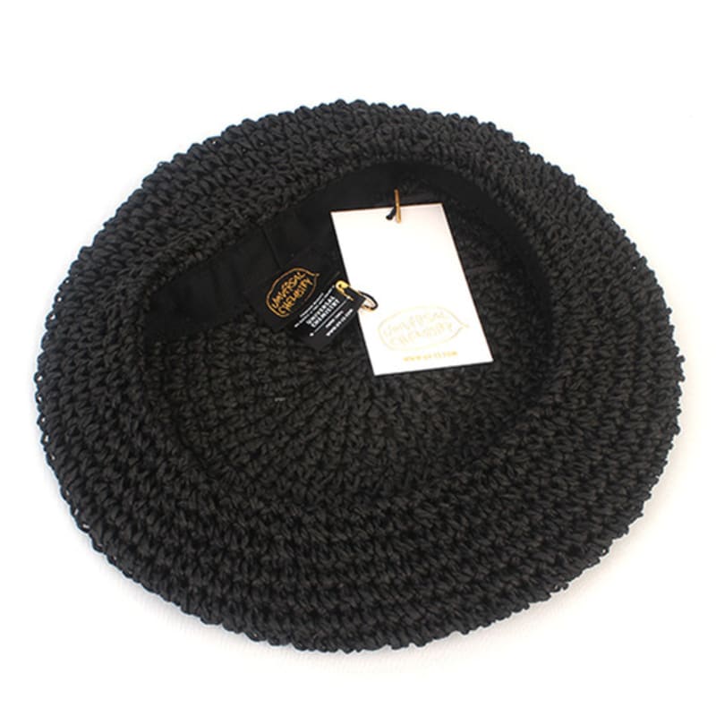 Universal chemistry Rattan Summer Black Beret Beret