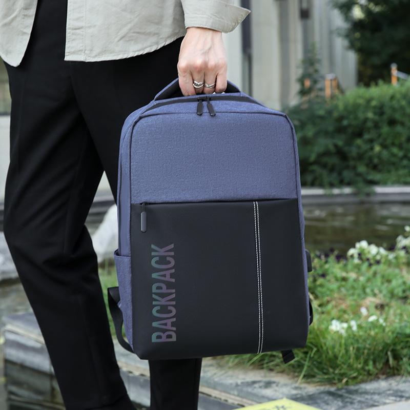 Nový unisexový jednobarevný voděodolný a prodyšný business fashion ležérní všestranný batoh na každý den