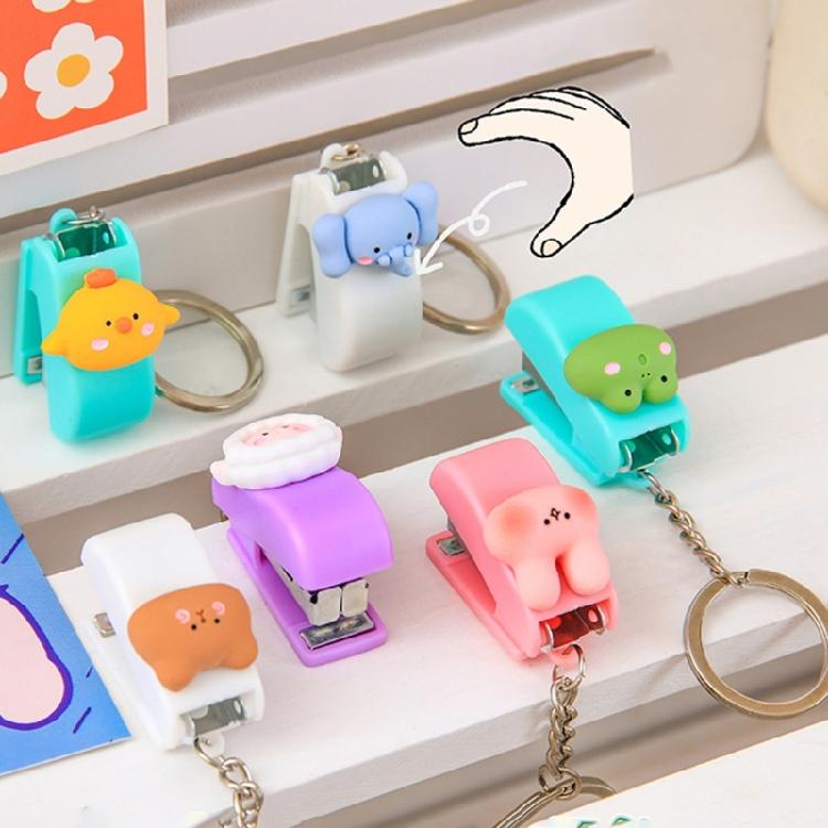 Adorable Miniature Stapler With Keyrings Tiny Keychain Stapler 20 Sheets Capacity For School Offices And Corporate Gifts