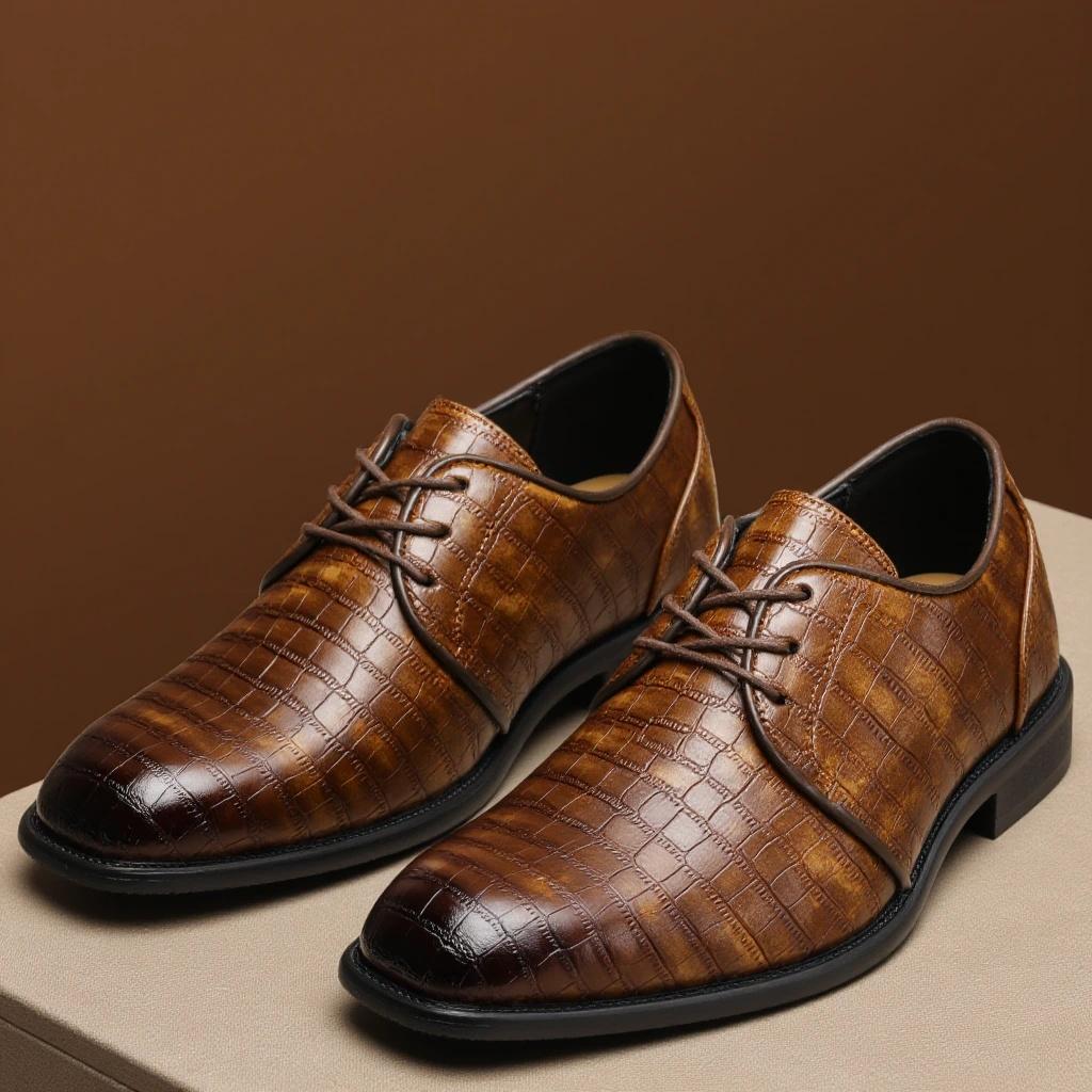 Мужская Классическая Обувь Деловая Стильная Удобная Мужская Свадебная Обувь 42 глаз тигра