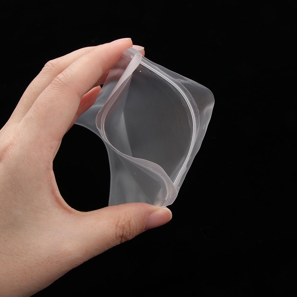 20Pcs Matte Zipper Bag Aluminum Foil Hologram Food Pouch Small Water Proof Zipper Reclosable Self Seal Pouch Packaging Bag