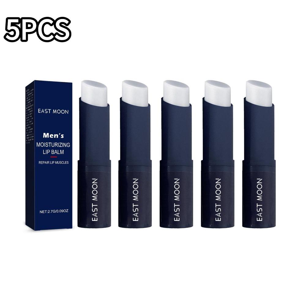 1/5PCS Lip Balm For Men Moisturizing Lip Care Hydration Dry Cracked Lips Soothing Repair Daily Essential Nourishing Beauty Care