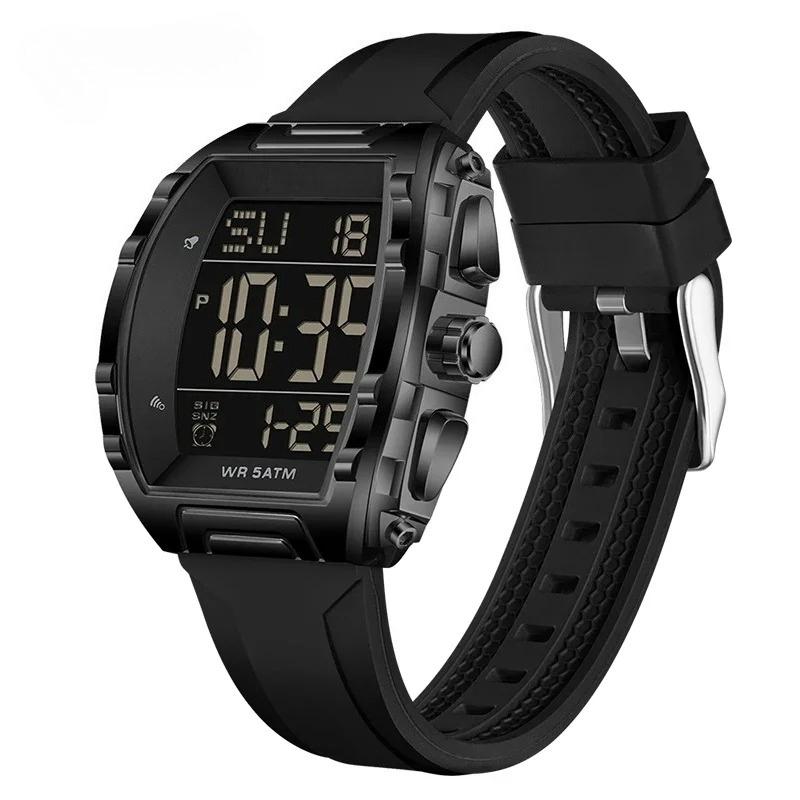 Men's Sports Electronic Watch Waterproof Countdown Calendar Night Light LED Digital Wristwatch