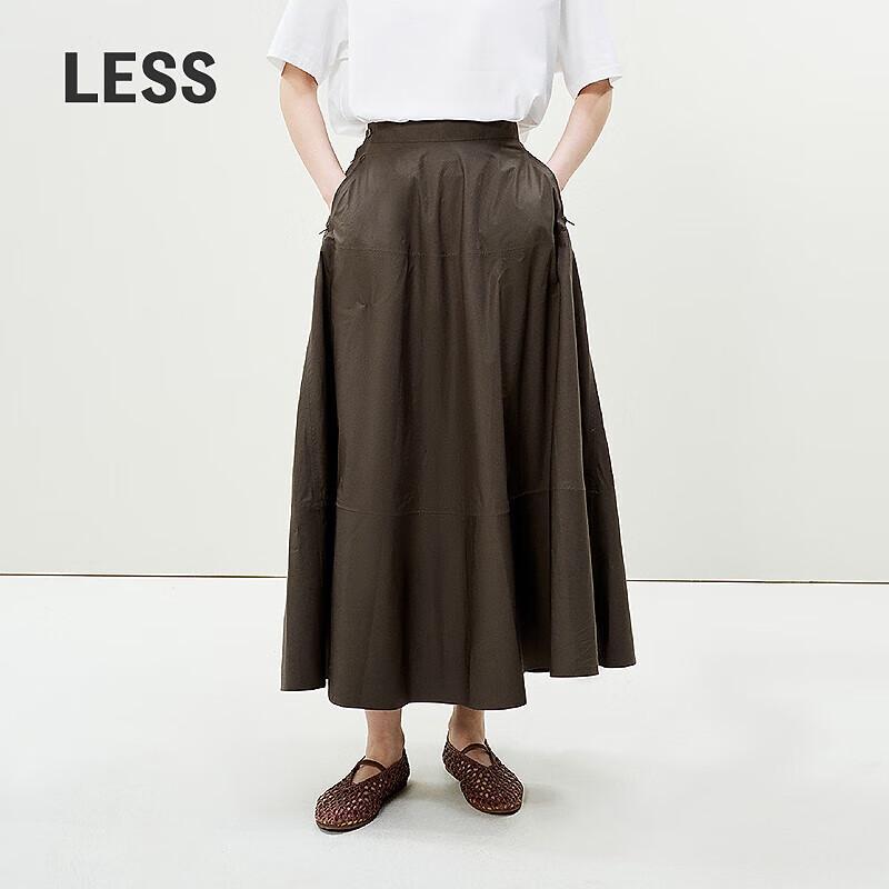 

Less Летняя свободная юбка-миди А-силуэта с завышенной талией 2025 M