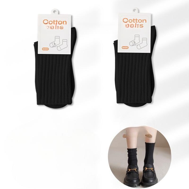 

Female Autumn and Winter New Sweat Absorbing Deodorizing Boneless Moon Son In The Tube Pile Cotton Socks 1 pair чорний