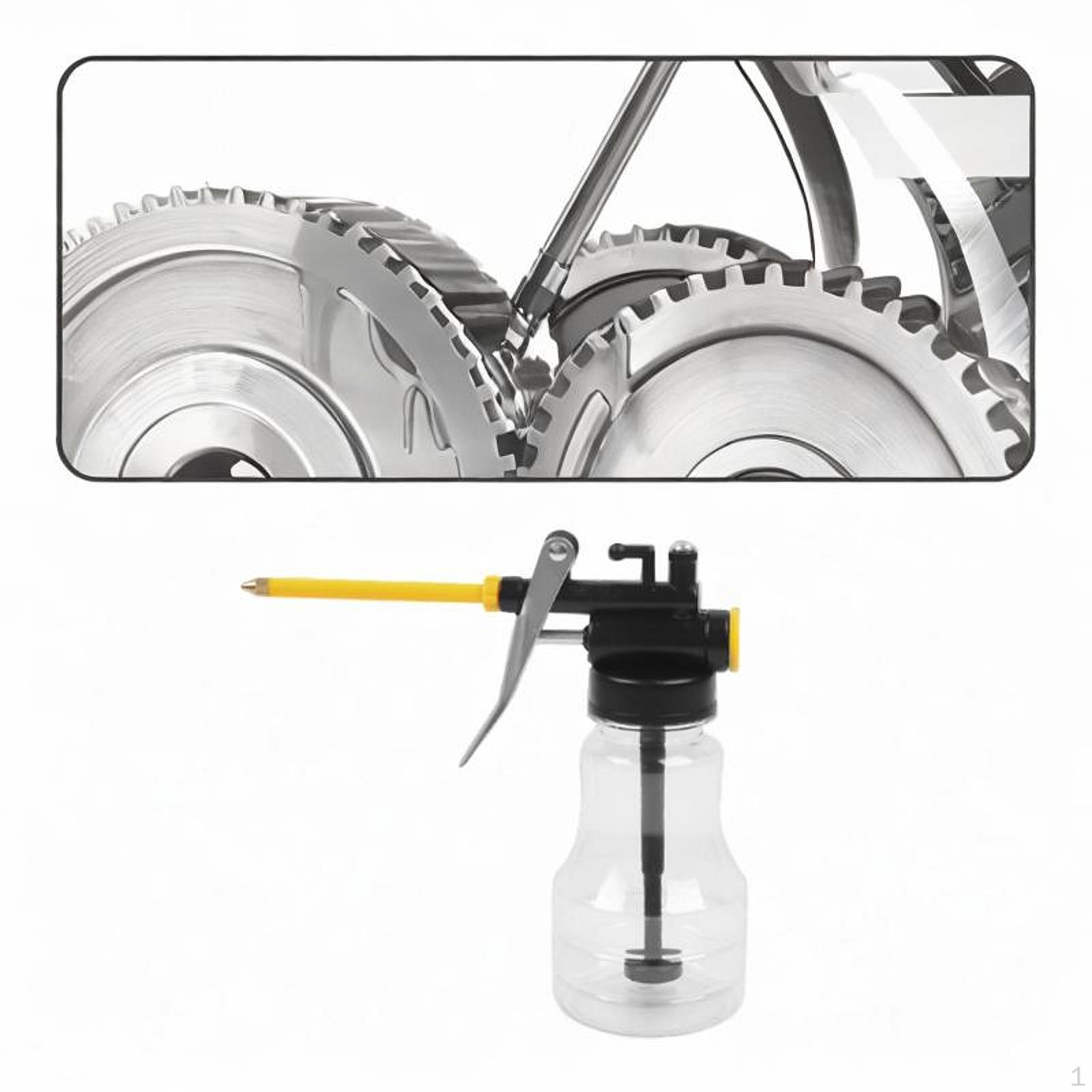 

Hand Pump Oiler Can High Pressure Straight Spout Compact Lubrication Oiling Oil Spray for 250ml_Clear PP Can
