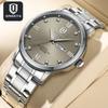 QINGXIYA Brand Fashion Quartz Watch for Men Stainless Steel Waterproof Luminous Week Date Luxury Watches Mens Relogio Masculino