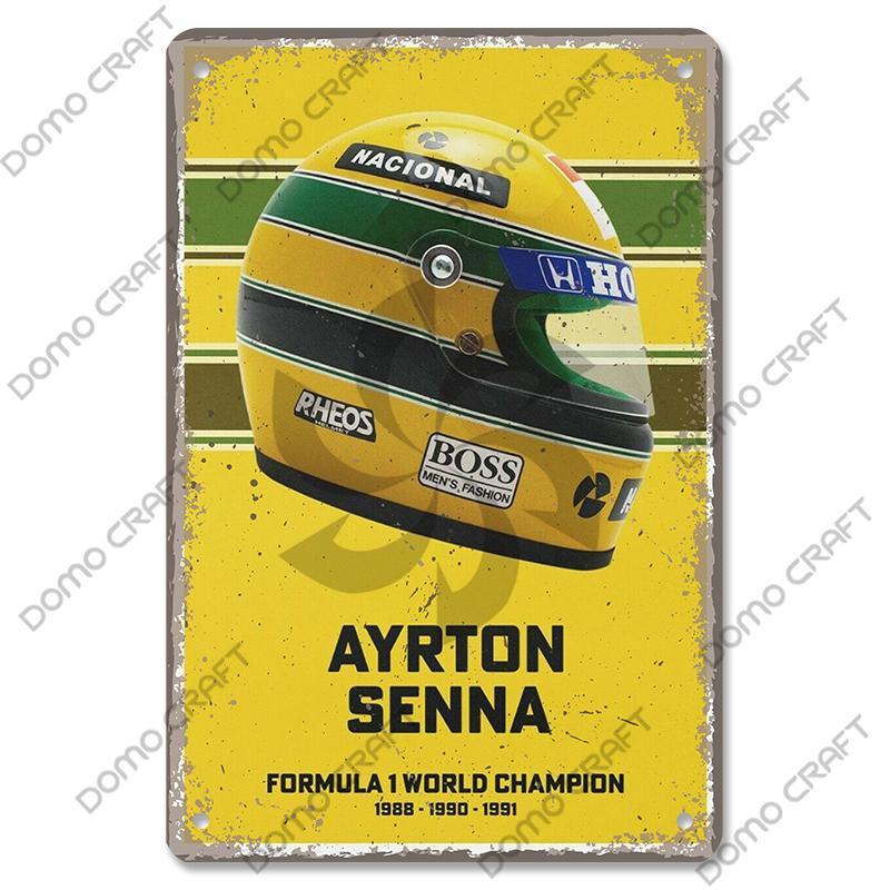 

Постер Металлическая Табличка Шлем для Формулы-1 Мотоциклетный Шлем Красный Желтый Синий Ретро Металлические Жестяные Таблички Настенный Декор Гараж Клуб Мужская Пещера 20x30cm（7.8x11.8inch）