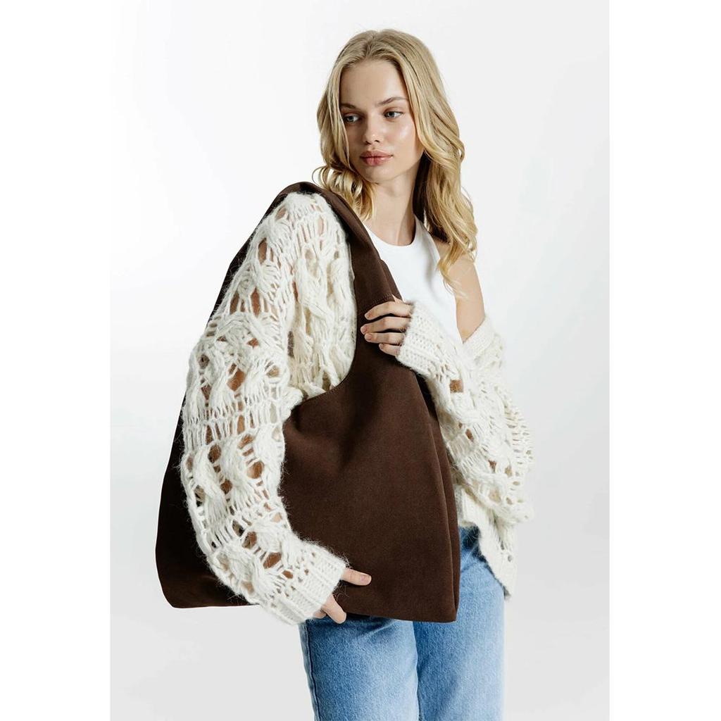 2025 autumn and winter suede frosted texture bag