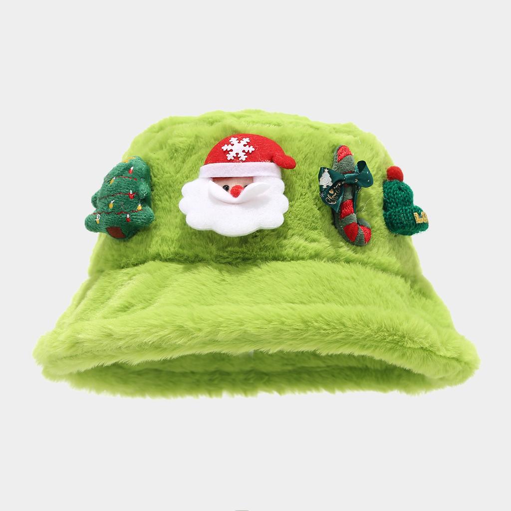 Winter Christmas Decor Fisherman Hat With Elf Theme For Casual Holiday Outfits