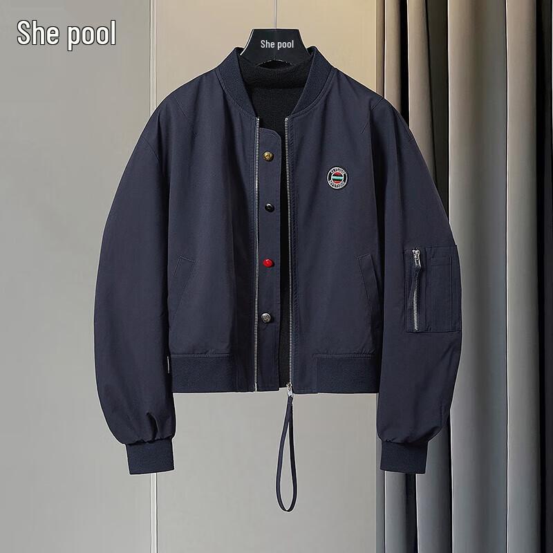 

Women s Autumn/Winter Short Baseball Jacket L