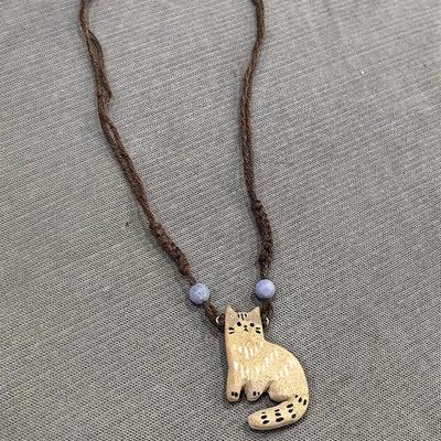 New Creative Cute Retro Plush Small Cat Pendant Necklace for Women Unique Design Charm Jewelry Kitty Sweater Chain Party Gift