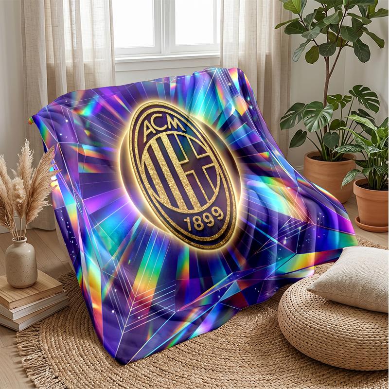 AC Milan Theme blanket Soft Flannel Blanket Plush Throw Blanket Cozy Sofa Bed Blanket for Home Decor