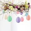 6Pcs Paper Easter Egg Ornaments 3D Colorful Honeycomb Easter Egg Ball Hanging Home Party Ornament Tree Decoration
