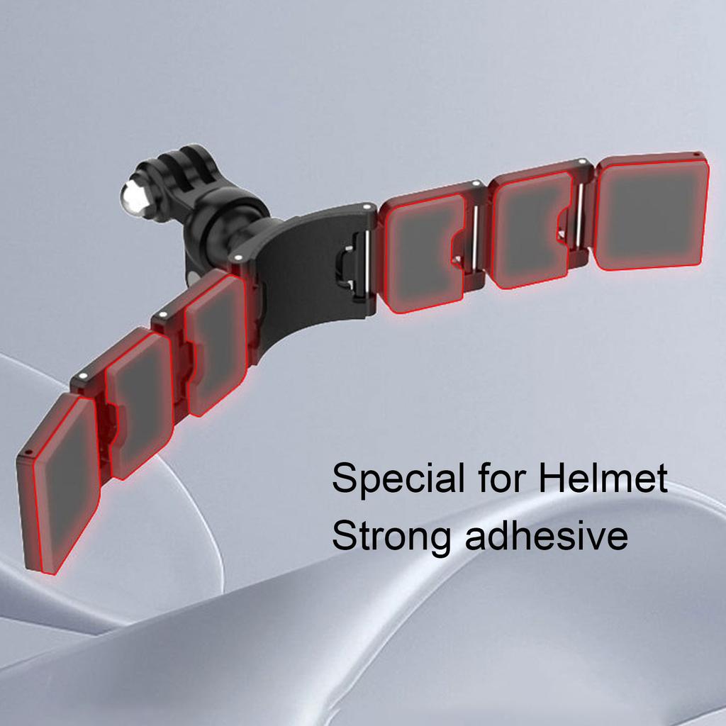 Motorcycle Helmet Chin Mount for Action Camera 3 Sections Detachable Double Sided Ddhesive 360 Degree Rotation Helmet Chin Mount