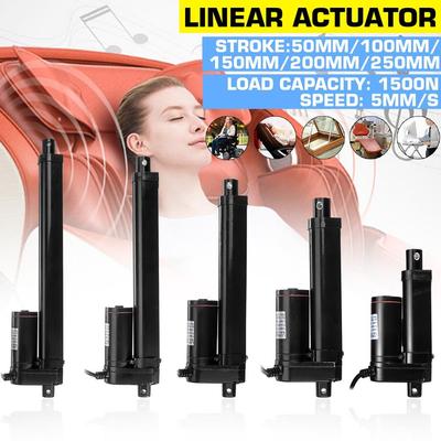 IP54 1500N Linear Actuator 50mm 100mm 150mm 200mm 250mm Stroke Linear Drive Electric Motor Linear Motor Controlle DC 12V