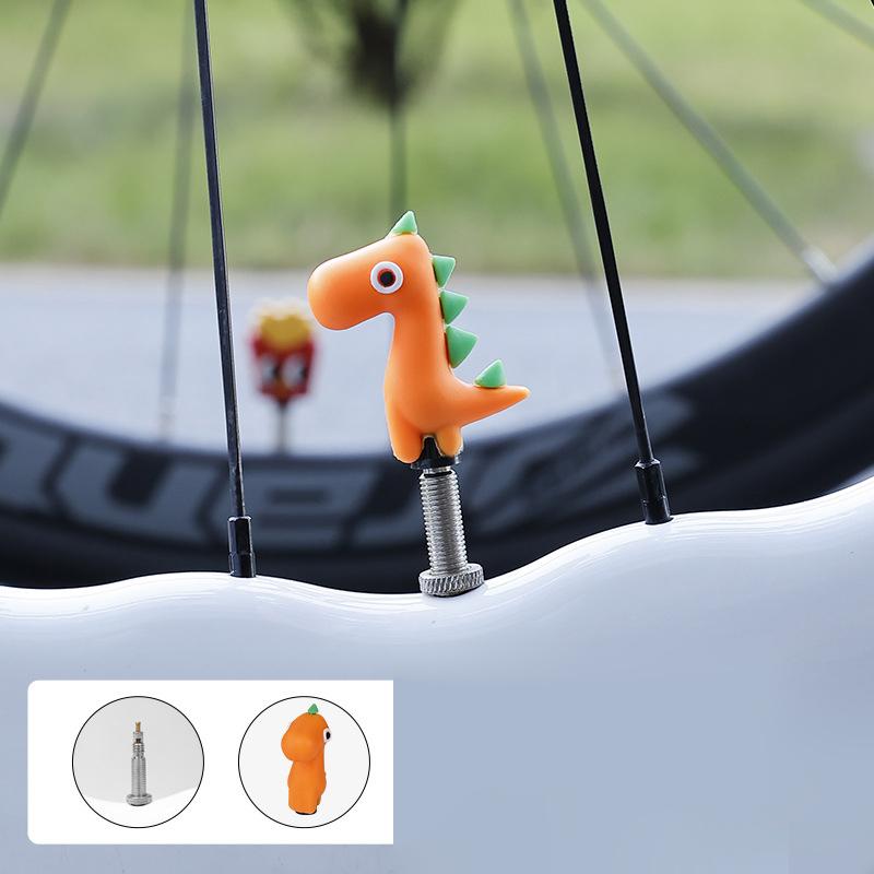 Hete Fietsluchtventieldop Racefiets Siliconen Creatieve Cartoon Waterdichte Ventieldop Mountainbike Decoratie Rijuitrusting