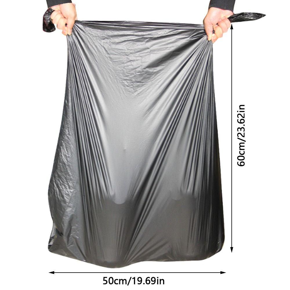 50pcs Thick Garbage Bags Flat Top Design Trash Can Liners Large Trash Bags Picnic