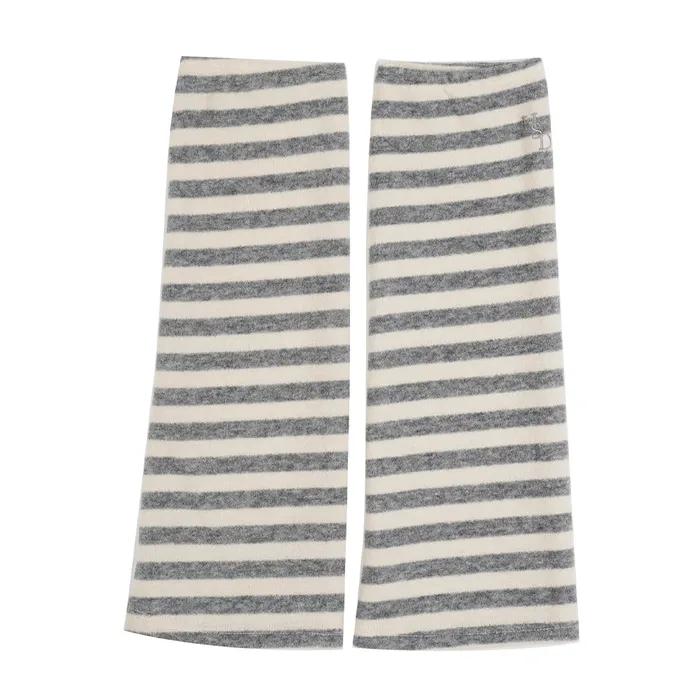 Striped Soft Leg Warmers_Gray