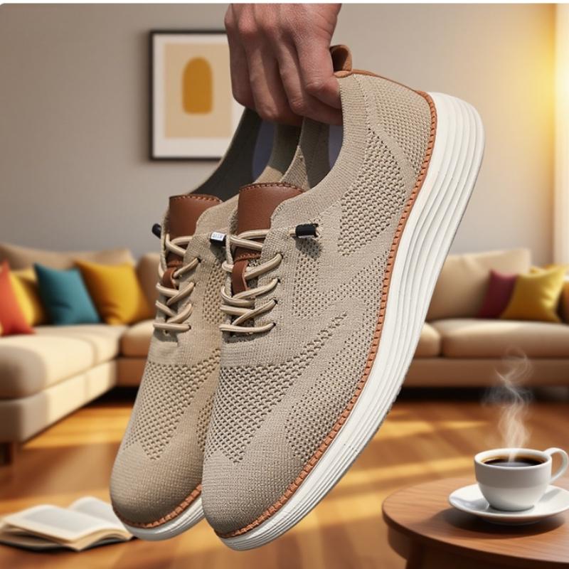 Men's Knitted Shoes Comfy Breathable Workout Shoes 2025 Outdoor Exercise Lightweight Running Trainers Fashionable Walking Shoes