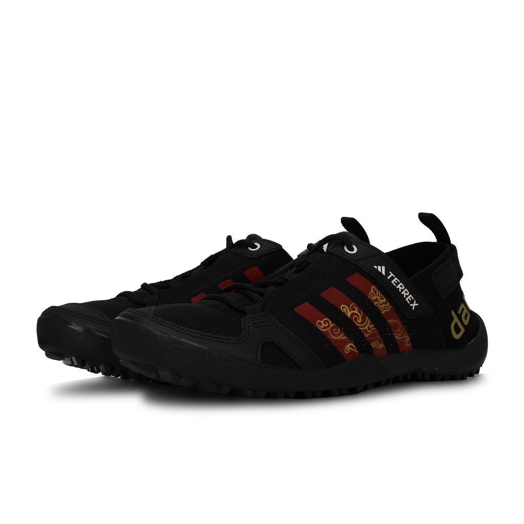 adidas Terrex Daroga Stoff Handgezeichnetes Graffiti Abriebfest Atmungsaktiv Niedrig geschnittene Wanderschuhe Herren Schwarz Rot HP8636(Team2105)