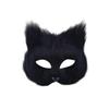 Animal Cat Fox Mask Halloween Cosplays Make-Up Costume Accessories Faux Furs Half Face Mask Performance Props Animal Mask