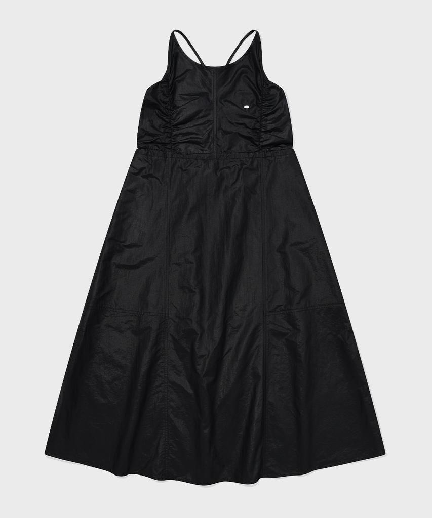 FALLETT Waist String Maxi Dress Black