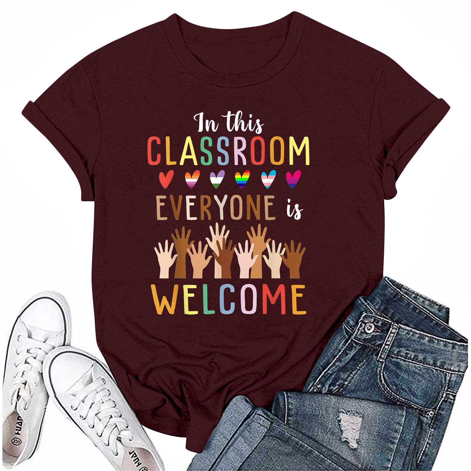 

Взрослые Повседневные Ежедневные Круглый вырез с принтом Короткие рукава Футболка Топ с буквами XL