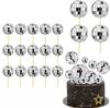 Party Decoration Foam Disco Party Ornament DIY Disco Ball Glass Reflective Mirror Ball For Cake