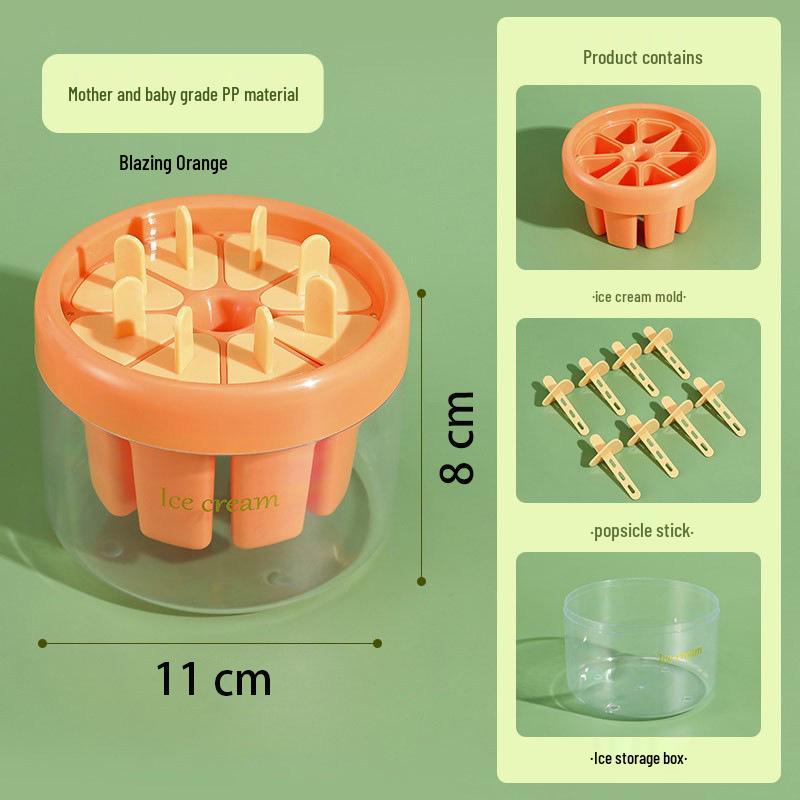 Food-Grade Popsicle & Ice Cube Molds with Lids for Homemade Ice Creams