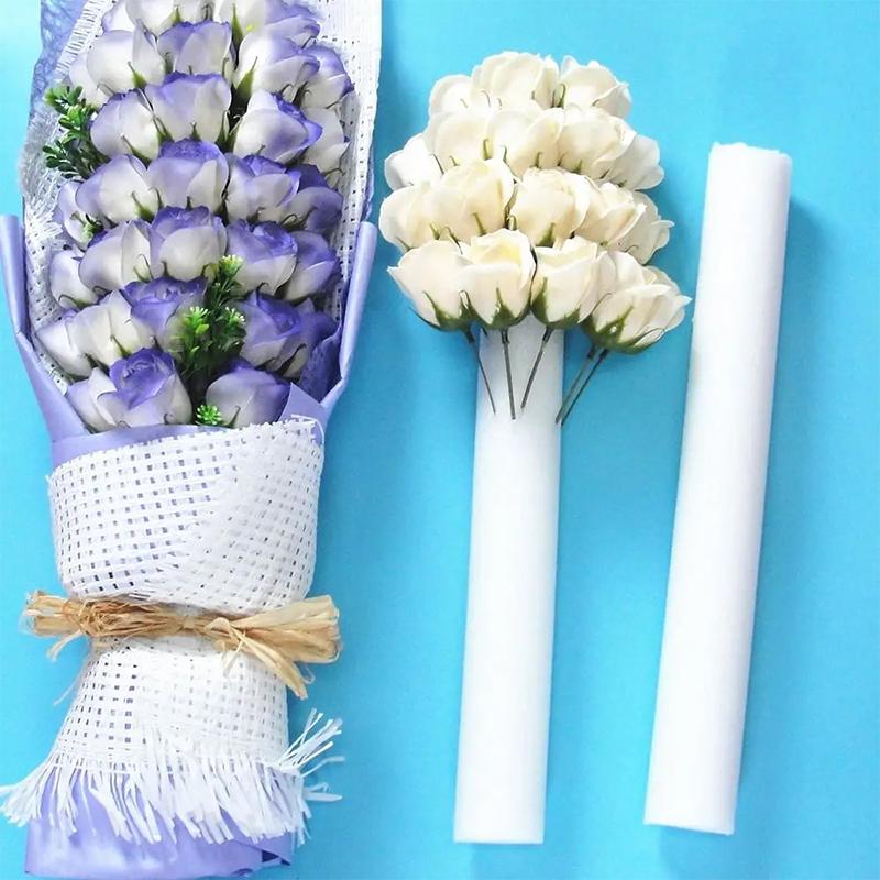 1Pcs Diy Foam Strip Wedding Flower Arrangement Base Cylindrical White Stick Solid Curtain Floral Sponge Event Party Props