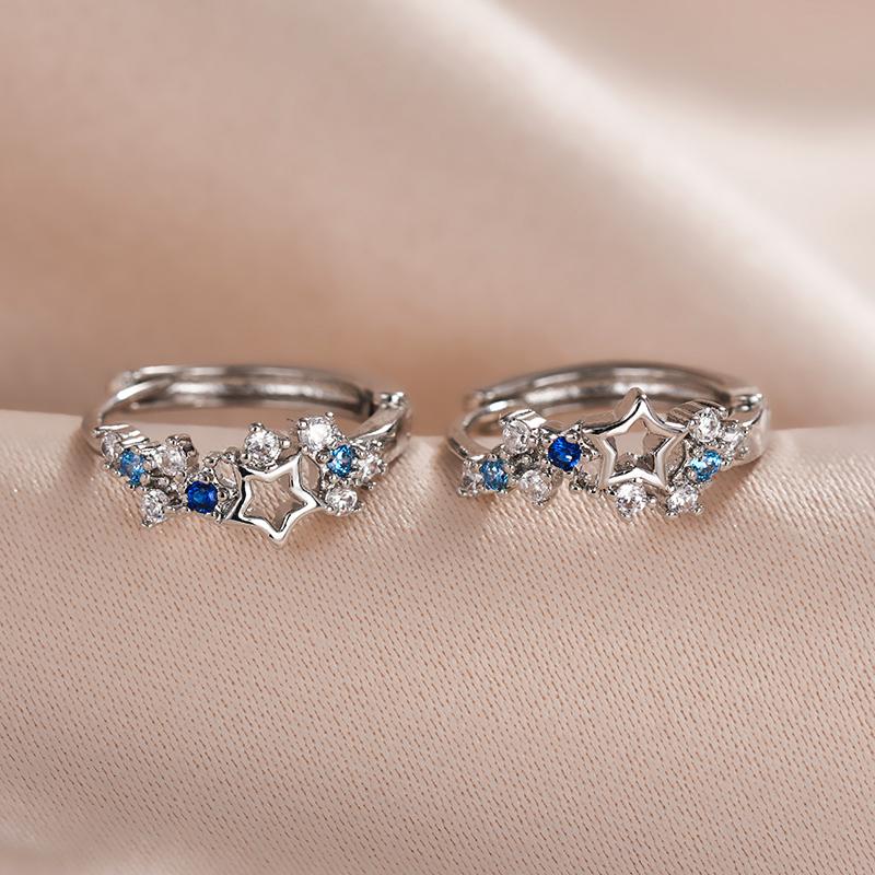 Xiaomi Huitan Fresh Heart Hoop Earrings for Women Elegant Bright Cubic Zirconia Trendy Wedding Party Charming Versatile Jewelry Gift