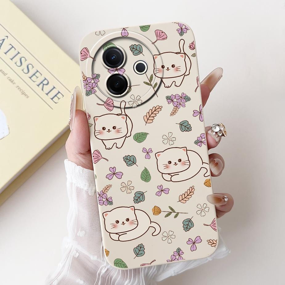 Für Vivo Y39 5G Hülle V2436 Niedliches Mode Cartoon Muster Abdeckung Stoßfest Weiche TPU Handyhüllen Für Vivo Y300i Y 39 VivoY39 Bumper