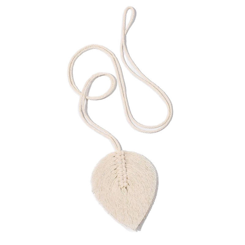 Leaf Macrame Curtain Tie Backs Hand-Woven Cotton Tassel Curtain Straps Tie Decorative Accessories for Living Room Boho Decor
