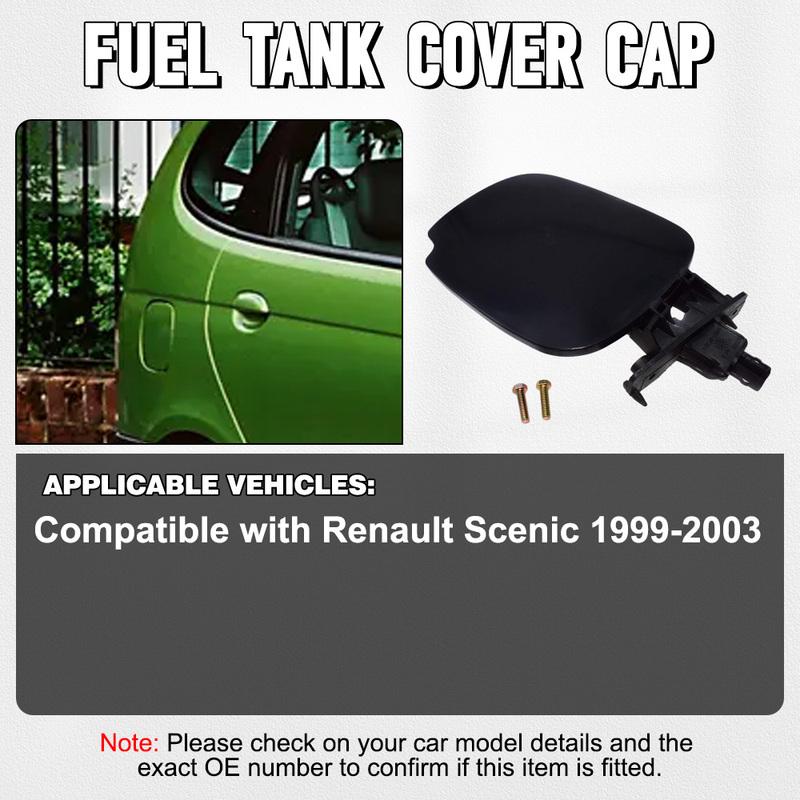 Tankdeckel Klappe Scharnier Dichtung Unlackiert Schwarz für Renault Scenic 1999 2000 2001 2002 2003 7700428371 7700838514