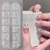 12Grids 3D Mixed White Pearls Nail Charms 0.15-0.5Mm Round/Semicircle Pearl Beads Nail Art Rhinestones Diy Manicure Accessories