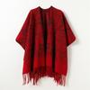 Winter Women Scarf Layers Poncho Elegant Lady Men Retro Print Tassel Wraps Shawl Warm Scarve Capa Para Mujer Pashmina Cloak New